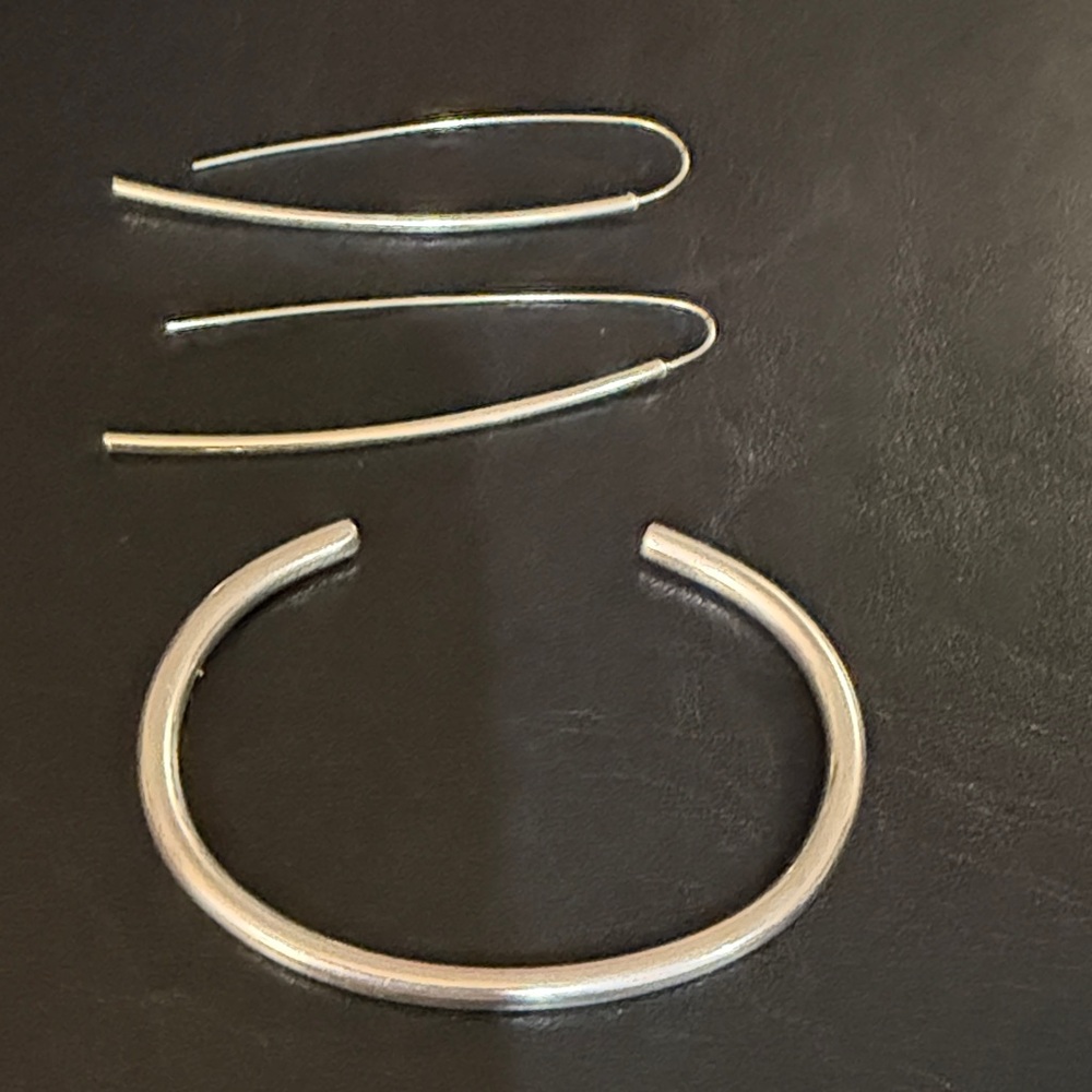 Silver Bracelet and Earring Set